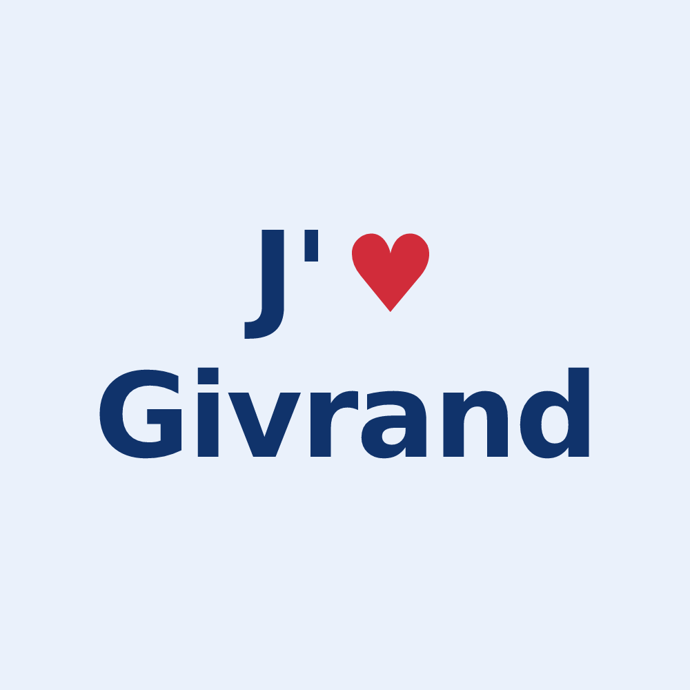 Sticker personnalisé Givrand — design J'aime Givrand