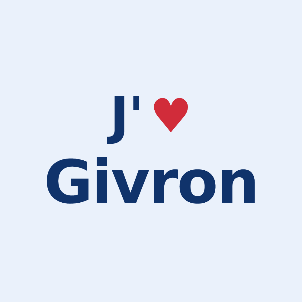 Sticker personnalisé Givron — design J'aime Givron