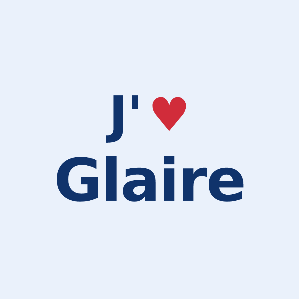 Sticker personnalisé Glaire — design J'aime Glaire