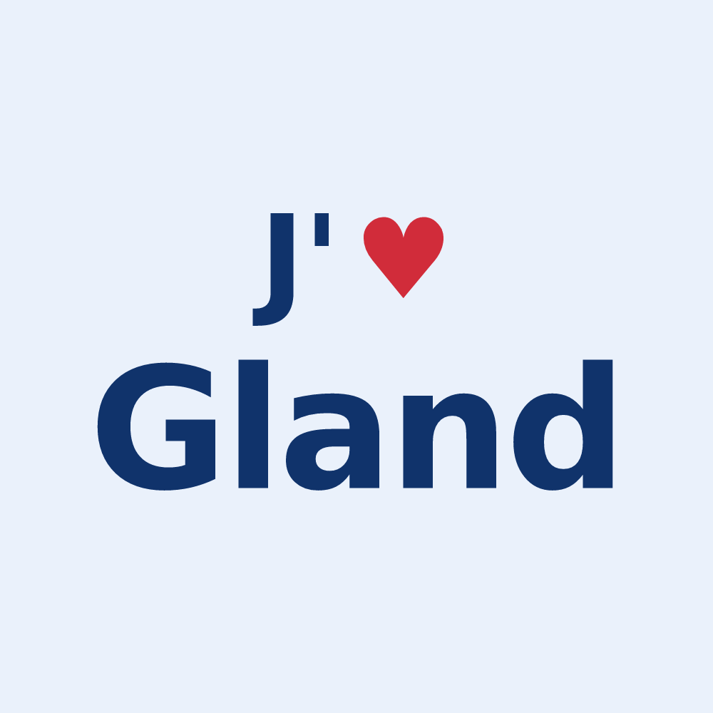 Sticker personnalisé Gland — design J'aime Gland