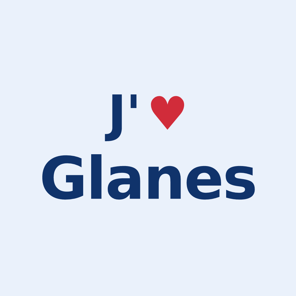 Sticker personnalisé Glanes — design J'aime Glanes