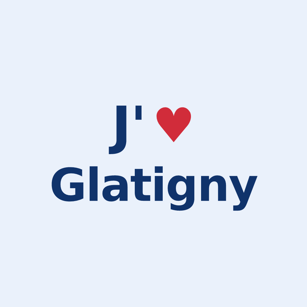Sticker personnalisé Glatigny — design J'aime Glatigny