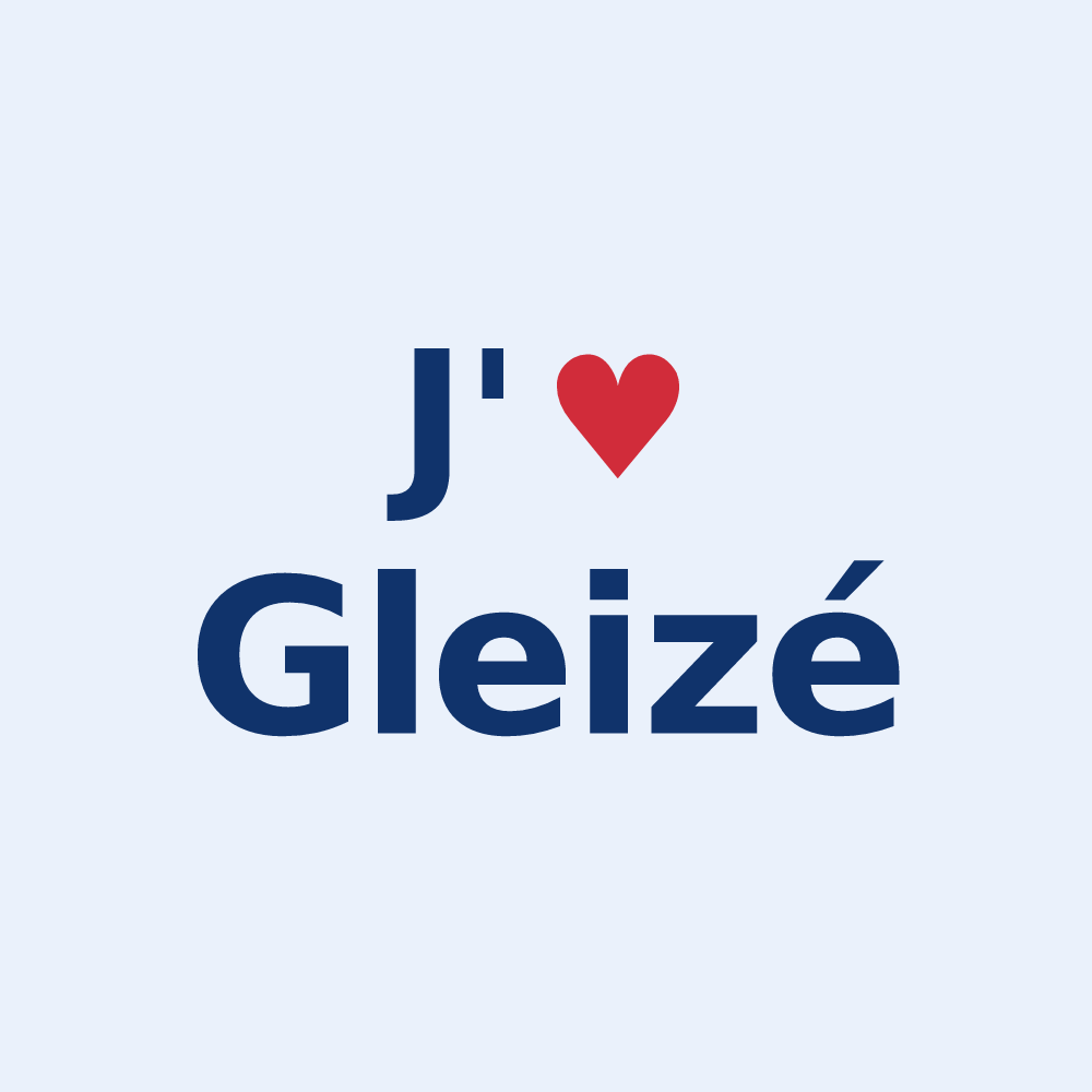 Sticker personnalisé Gleizé — design J'aime Gleizé
