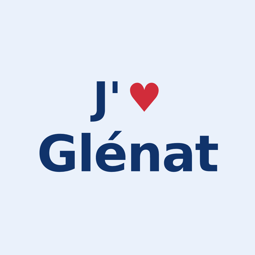 Sticker personnalisé Glénat — design J'aime Glénat