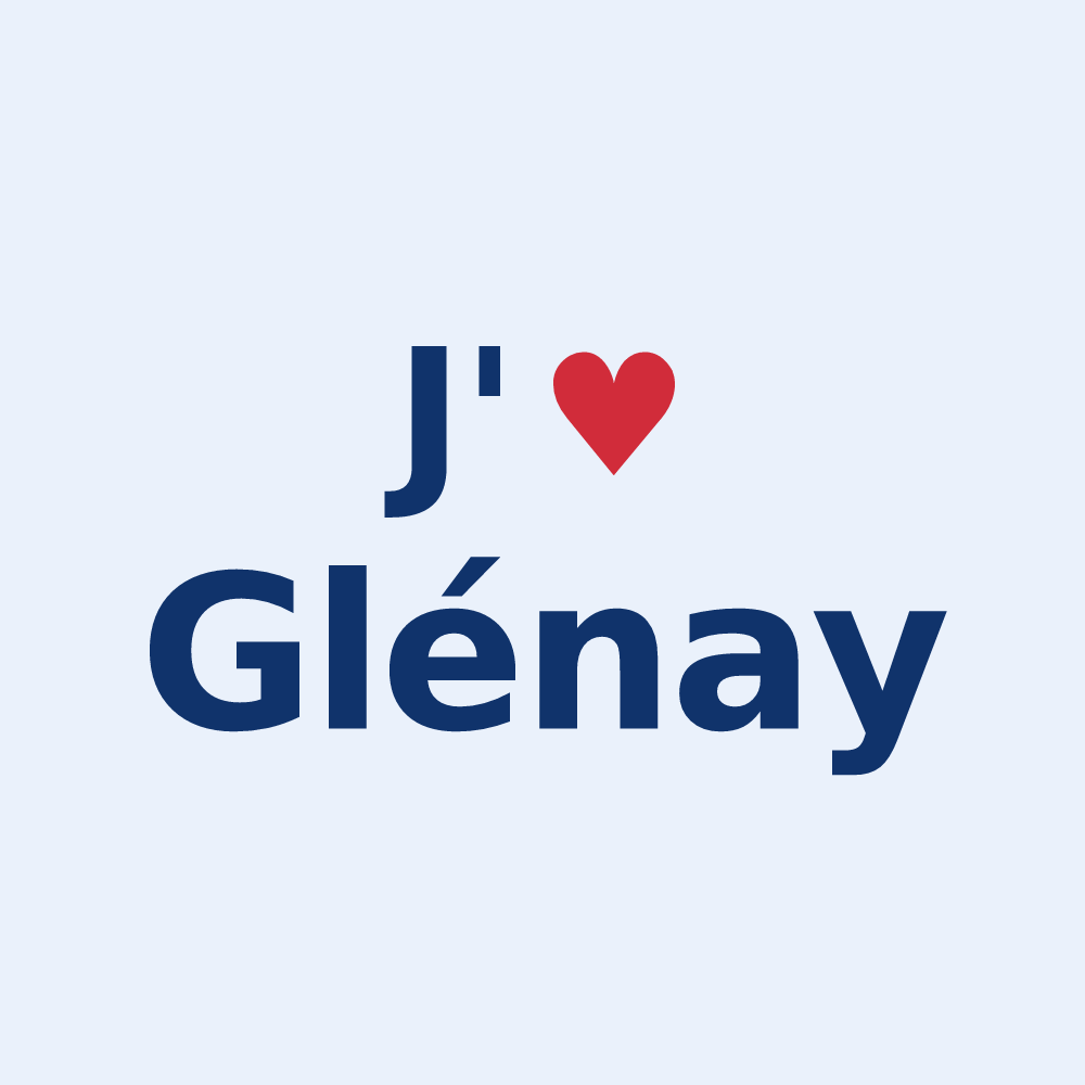 Sticker personnalisé Glénay — design J'aime Glénay