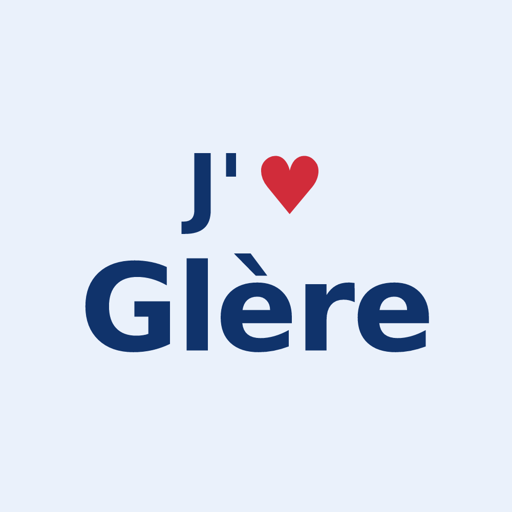 Sticker personnalisé Glère — design J'aime Glère