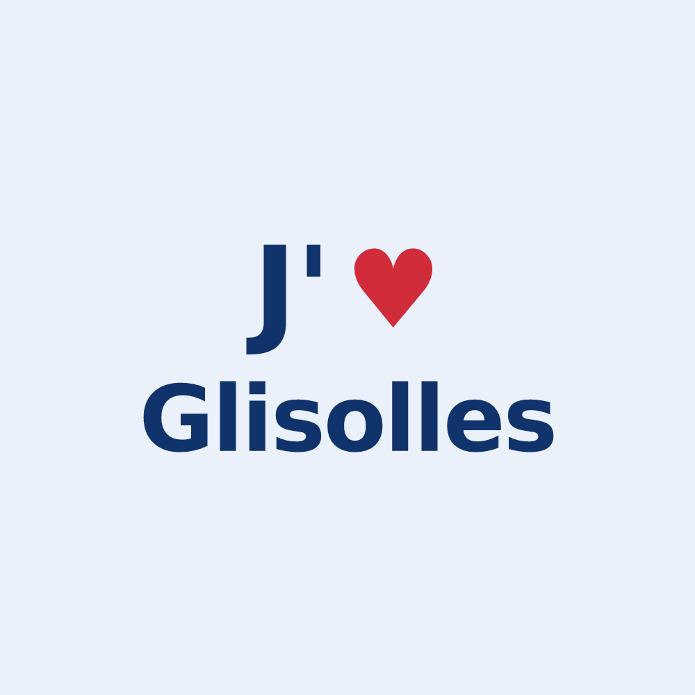 Sticker personnalisé Glisolles — design J'aime Glisolles