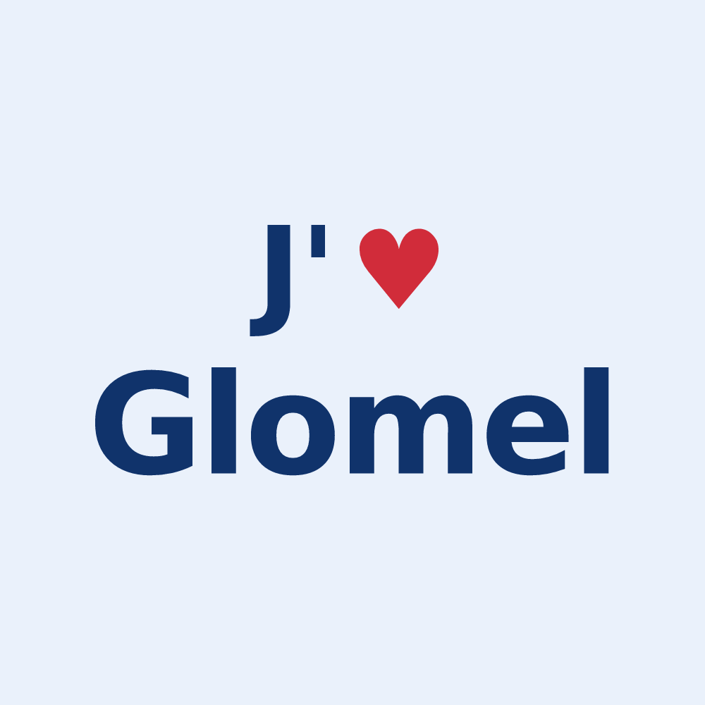 Sticker personnalisé Glomel — design J'aime Glomel