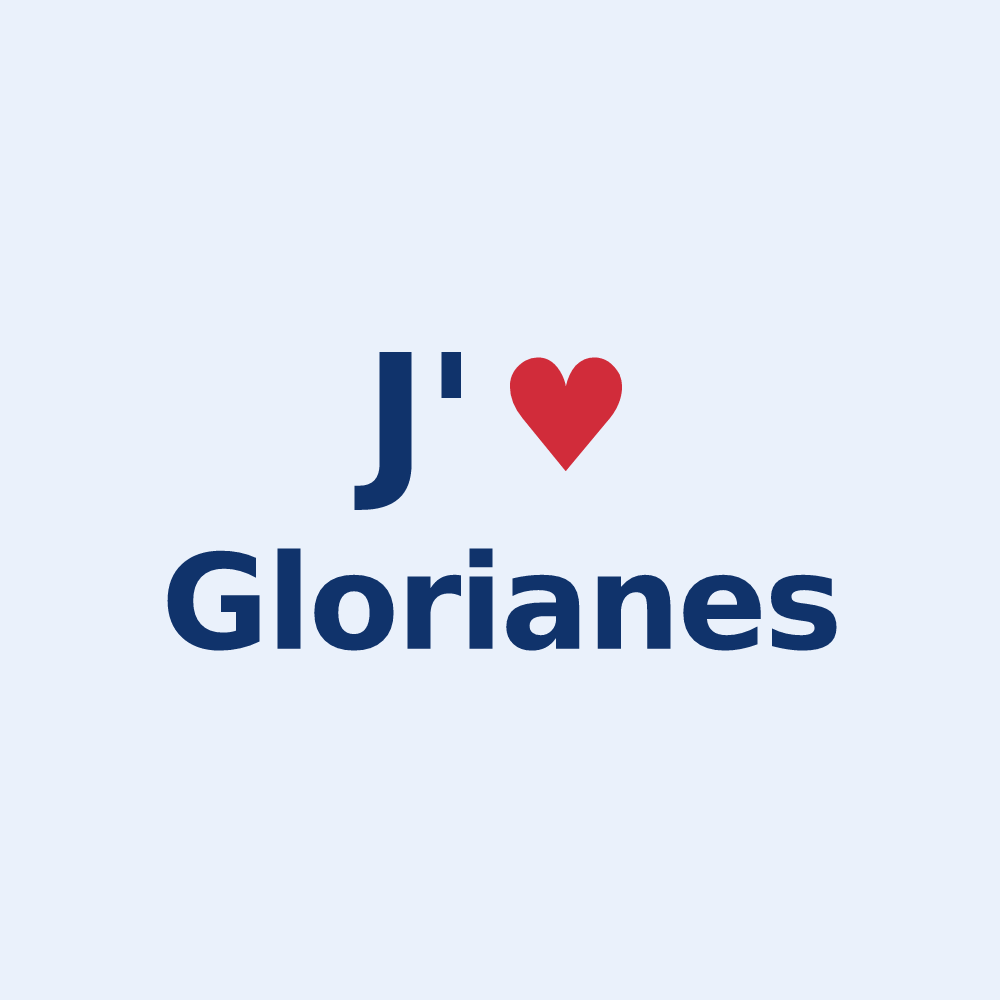 Sticker personnalisé Glorianes — design J'aime Glorianes