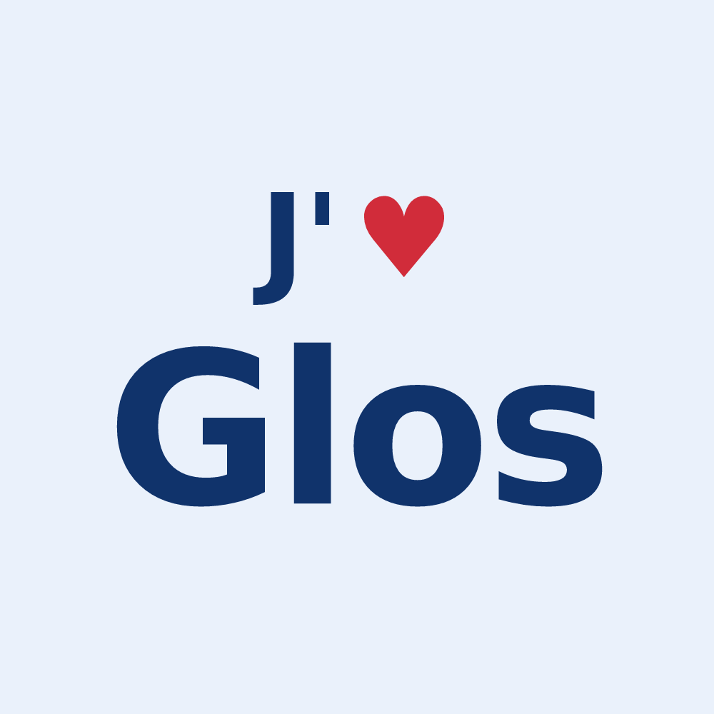 Sticker personnalisé Glos — design J'aime Glos
