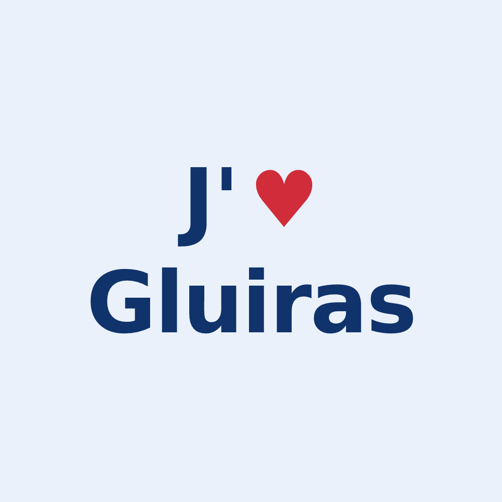 Sticker personnalisé Gluiras — design J'aime Gluiras