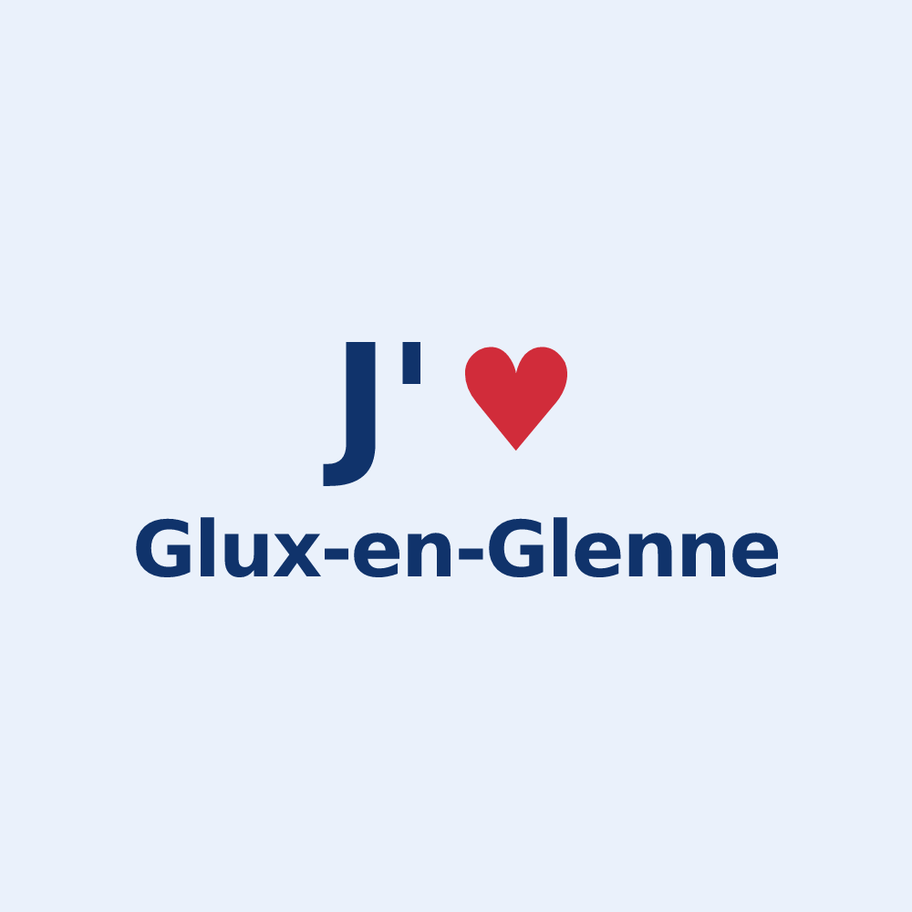Sticker personnalisé Glux-en-Glenne — design J'aime Glux-en-Glenne