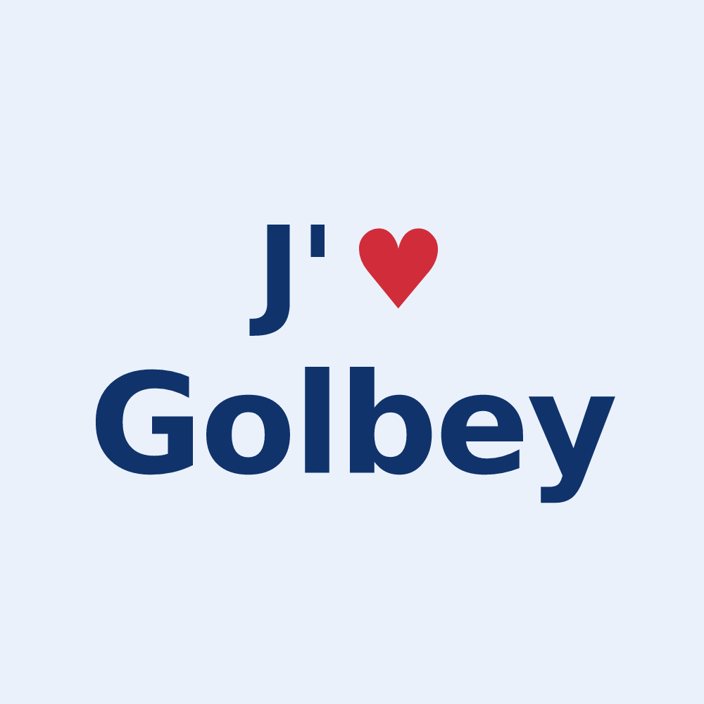 Sticker personnalisé Golbey — design J'aime Golbey