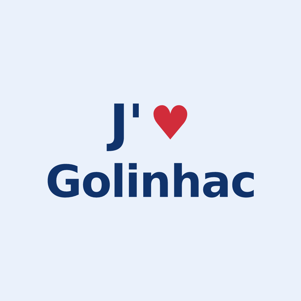 Sticker personnalisé Golinhac — design J'aime Golinhac