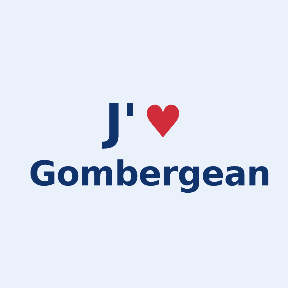 Sticker personnalisé Gombergean — design J'aime Gombergean