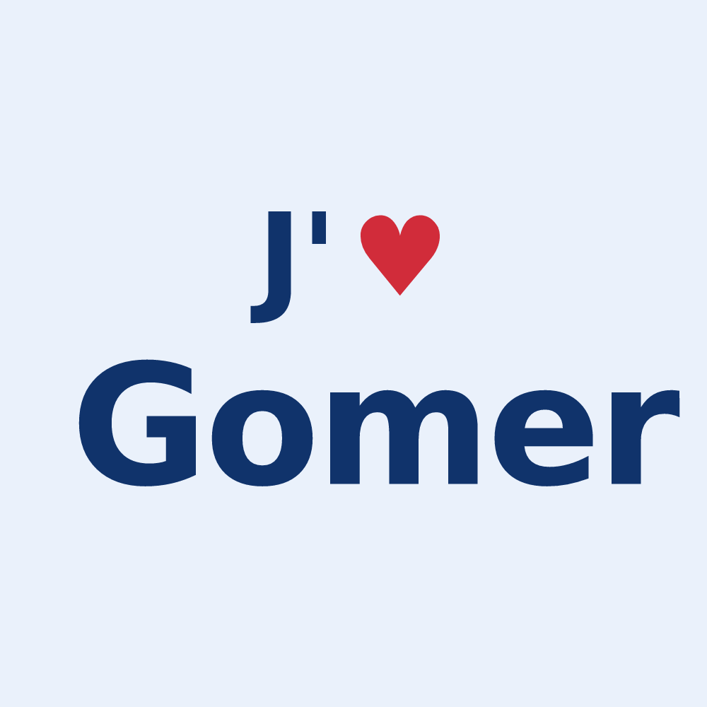 Sticker personnalisé Gomer — design J'aime Gomer
