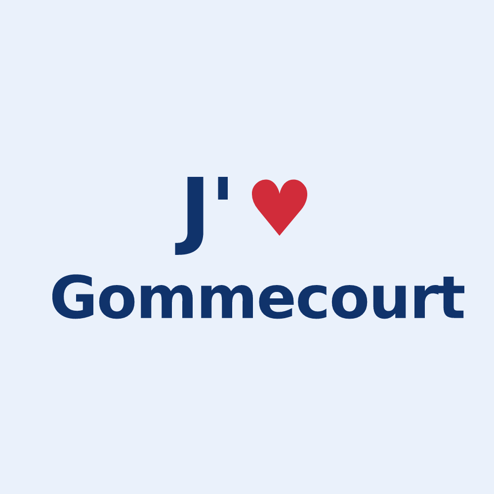 Sticker personnalisé Gommecourt — design J'aime Gommecourt