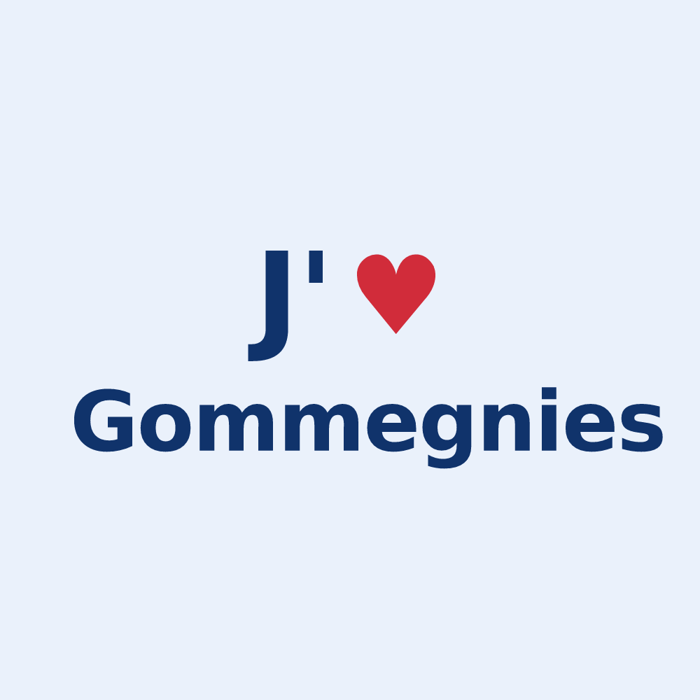 Sticker personnalisé Gommegnies — design J'aime Gommegnies