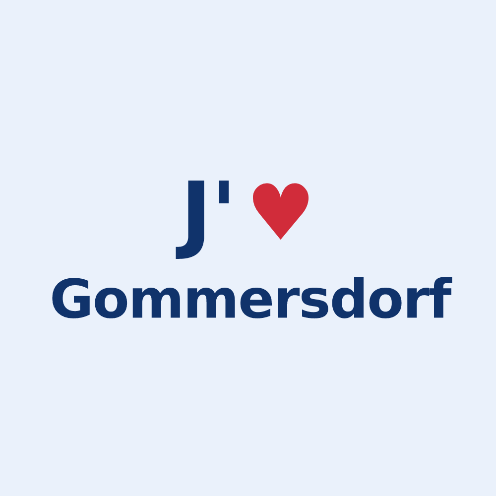 Sticker personnalisé Gommersdorf — design J'aime Gommersdorf