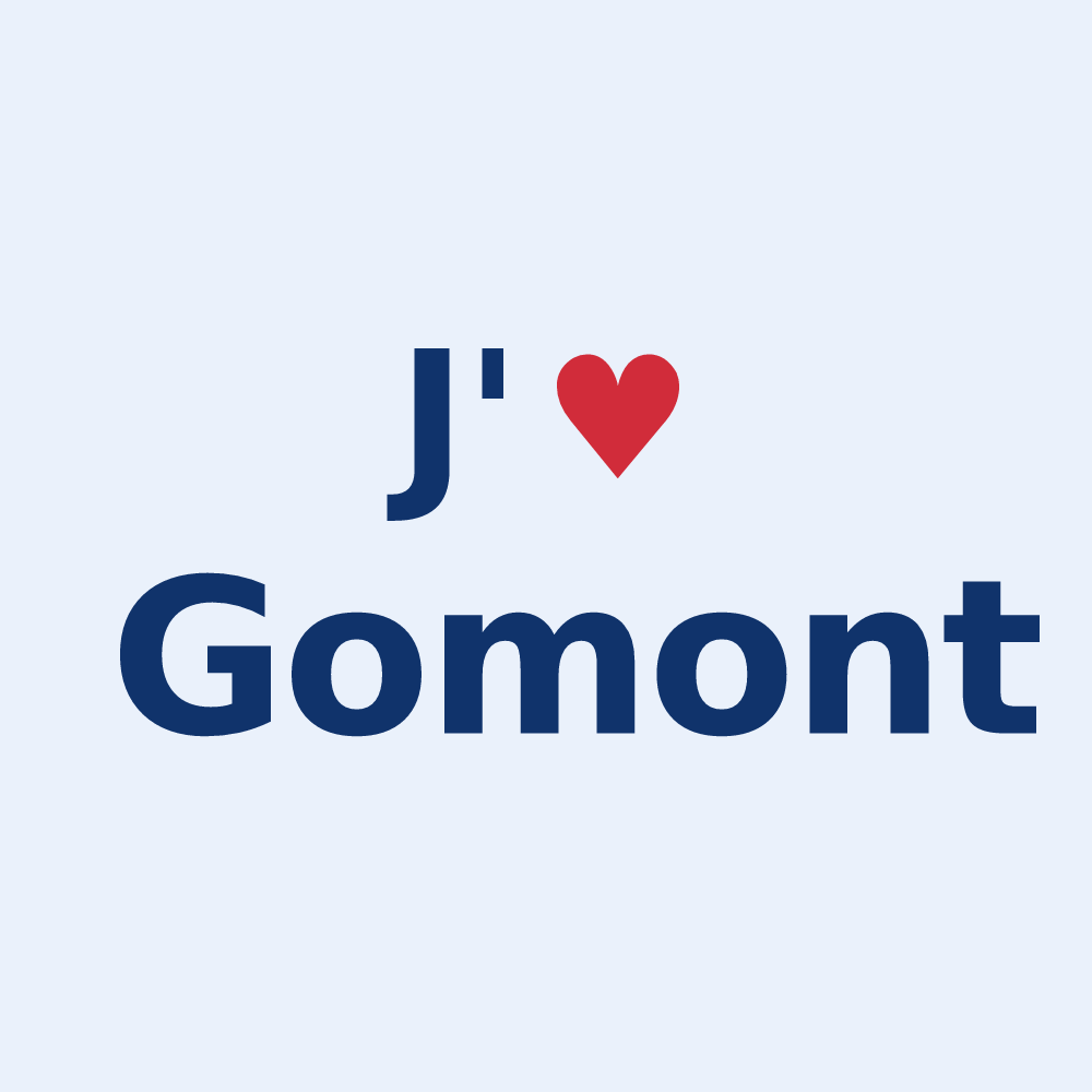 Sticker personnalisé Gomont — design J'aime Gomont