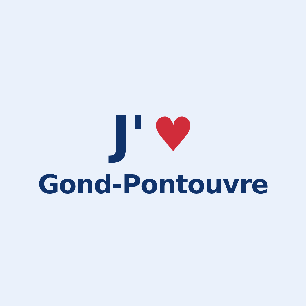 Sticker personnalisé Gond-Pontouvre — design J'aime Gond-Pontouvre