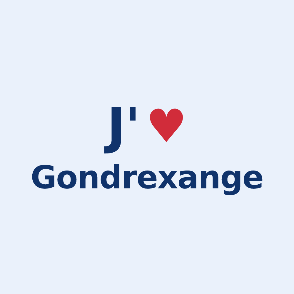 Sticker personnalisé Gondrexange — design J'aime Gondrexange