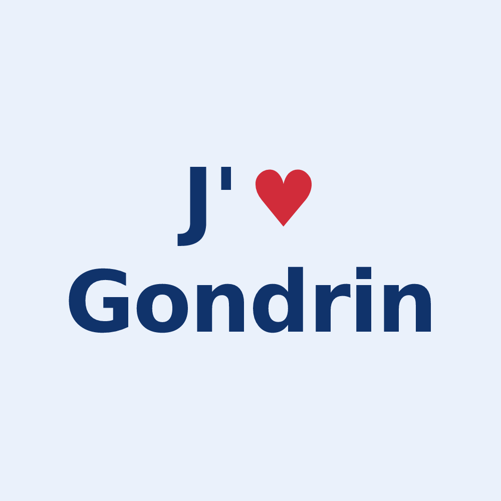 Sticker personnalisé Gondrin — design J'aime Gondrin