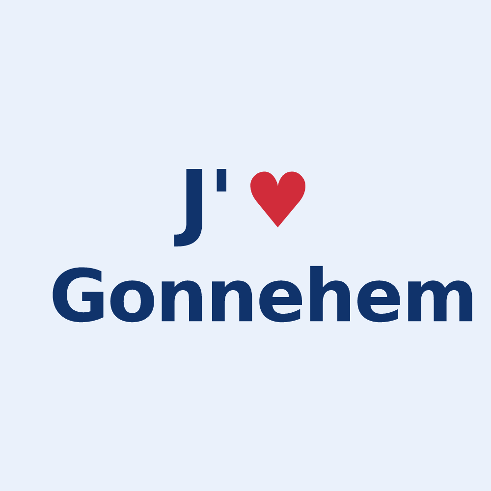 Sticker personnalisé Gonnehem — design J'aime Gonnehem