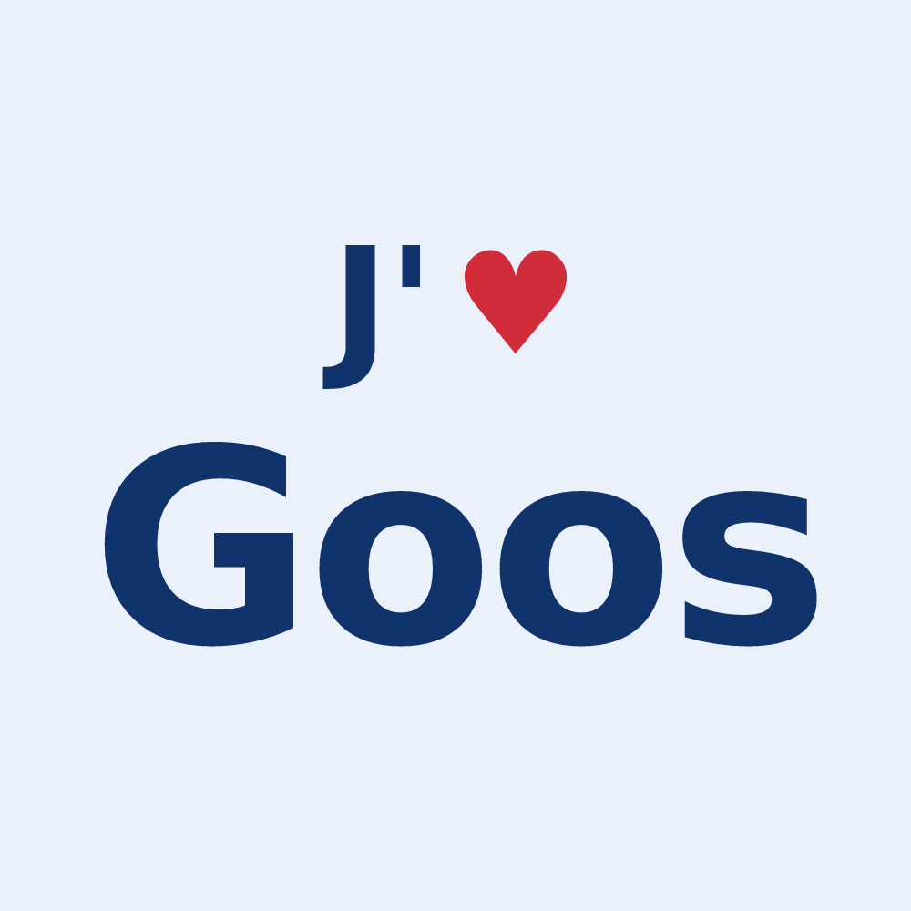 Sticker personnalisé Goos — design J'aime Goos