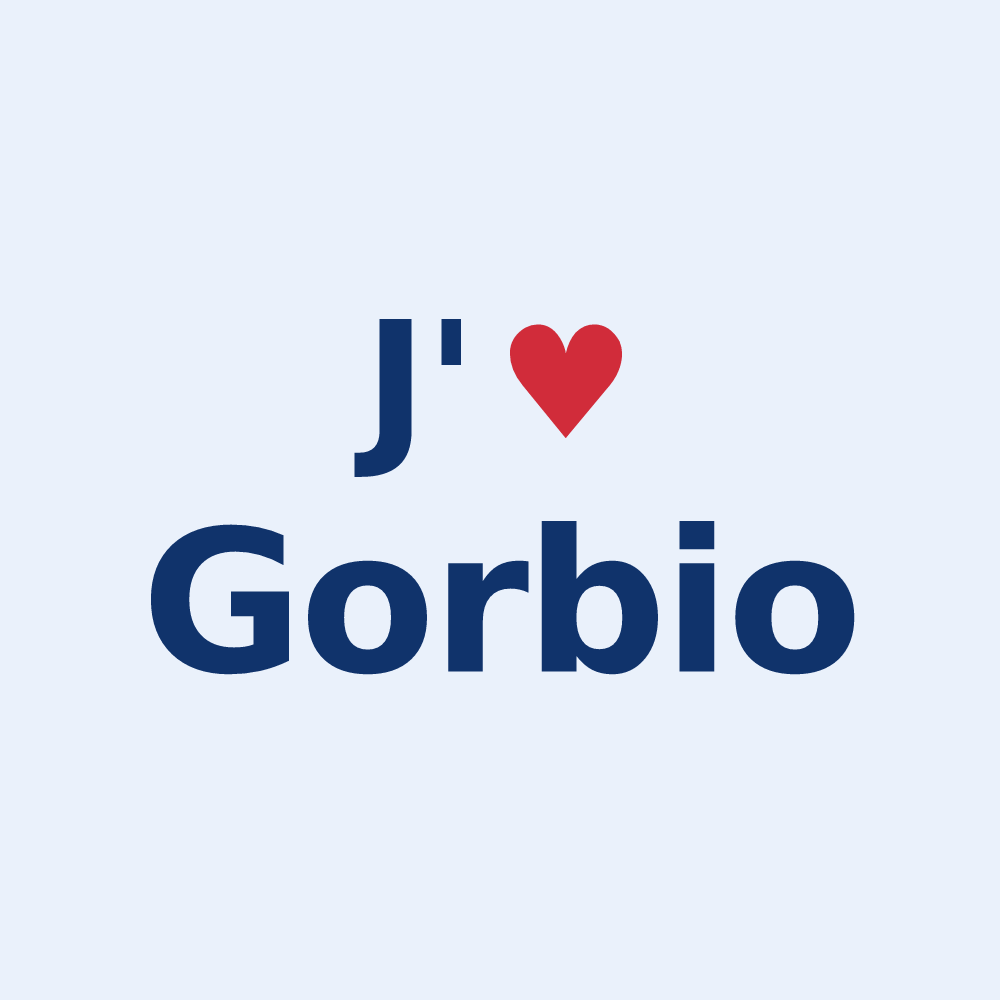 Sticker personnalisé Gorbio — design J'aime Gorbio