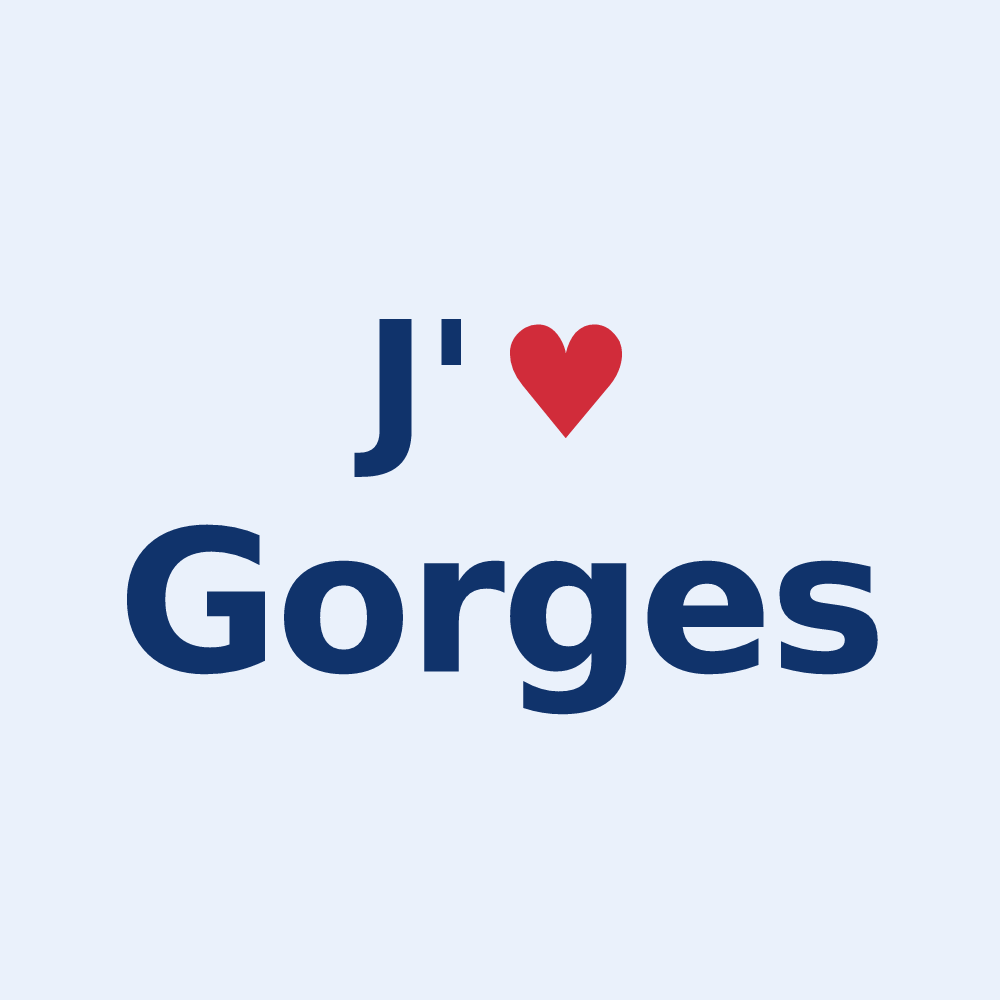Sticker personnalisé Gorges — design J'aime Gorges
