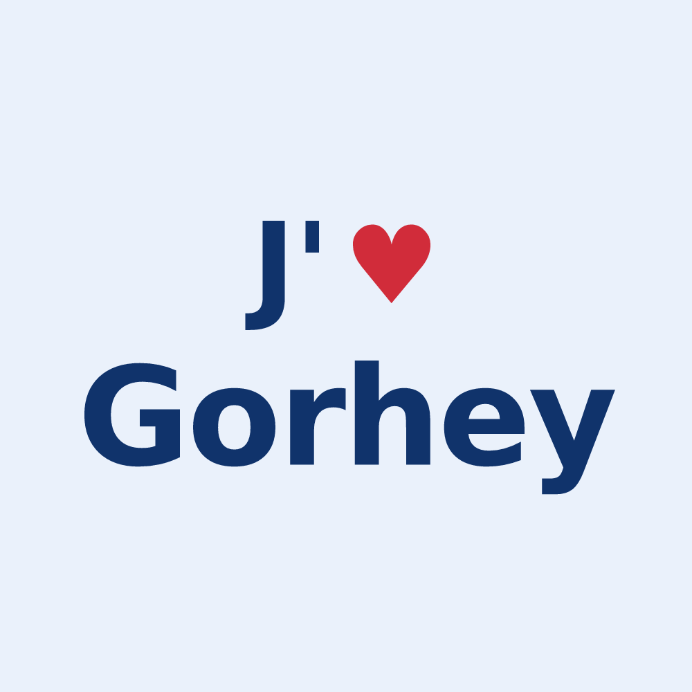 Sticker personnalisé Gorhey — design J'aime Gorhey