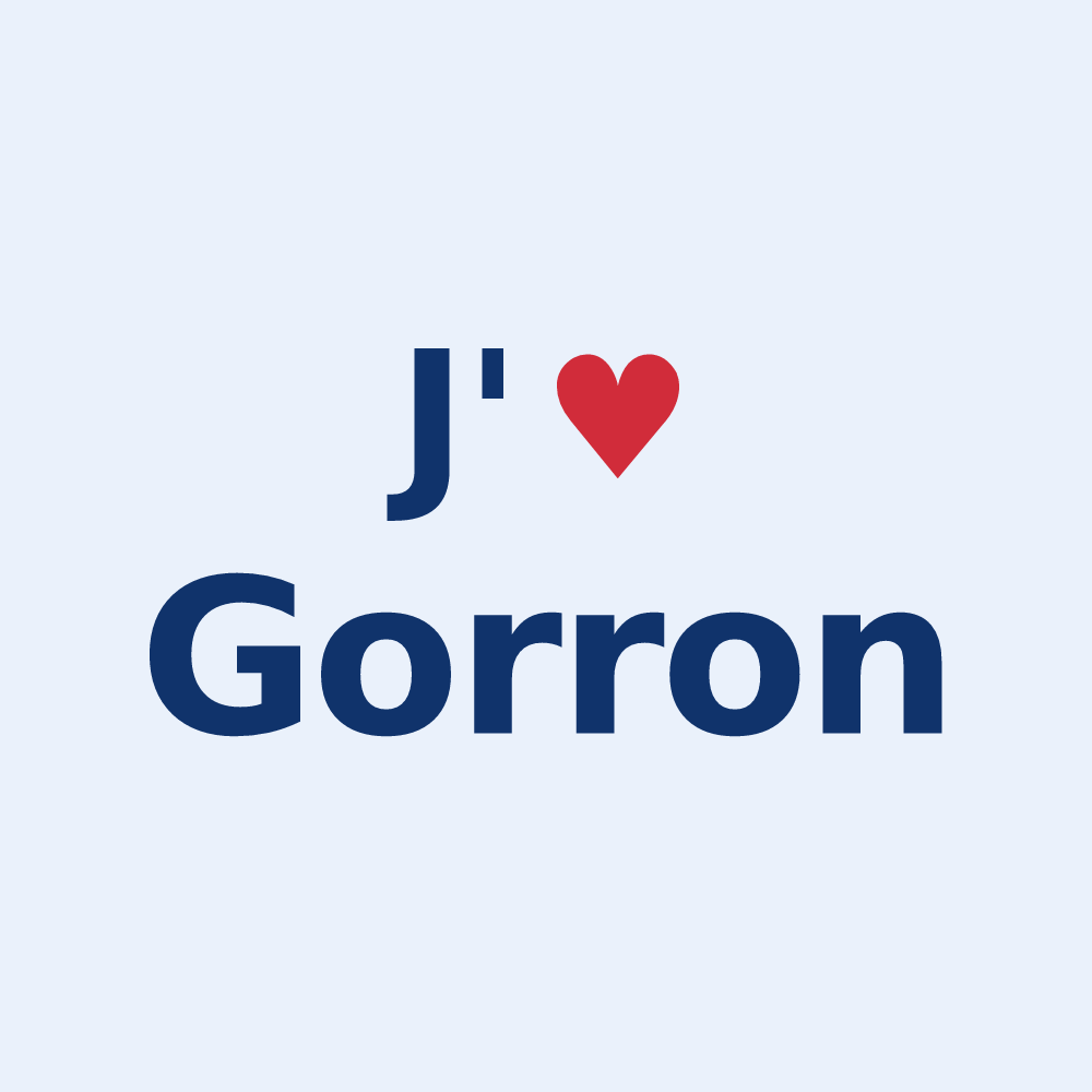 Sticker personnalisé Gorron — design J'aime Gorron