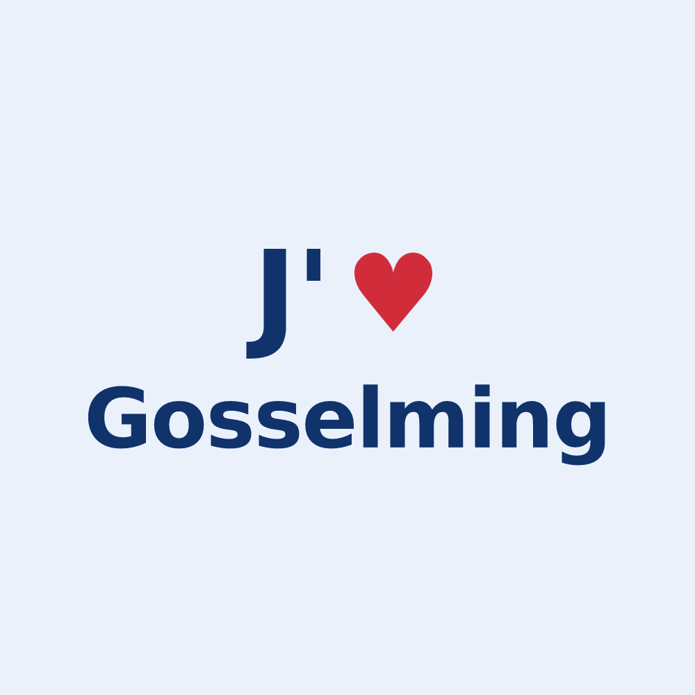 Sticker personnalisé Gosselming — design J'aime Gosselming