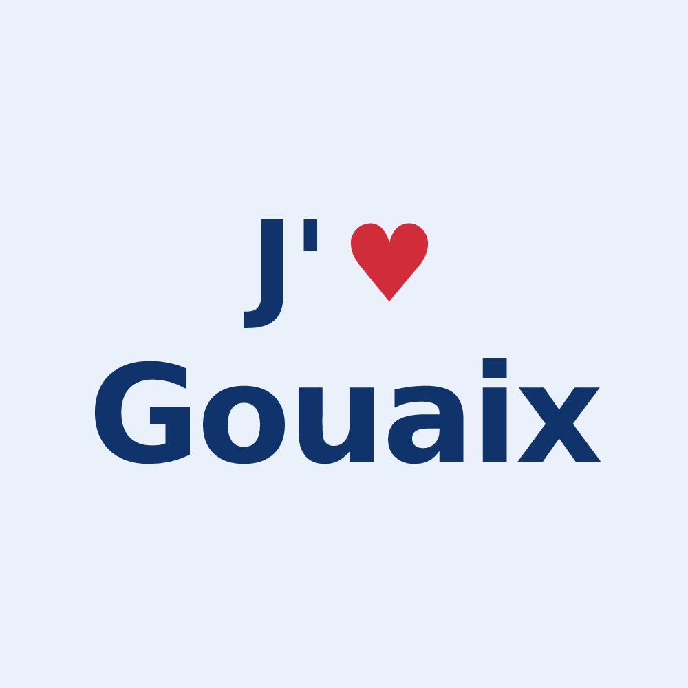 Sticker personnalisé Gouaix — design J'aime Gouaix
