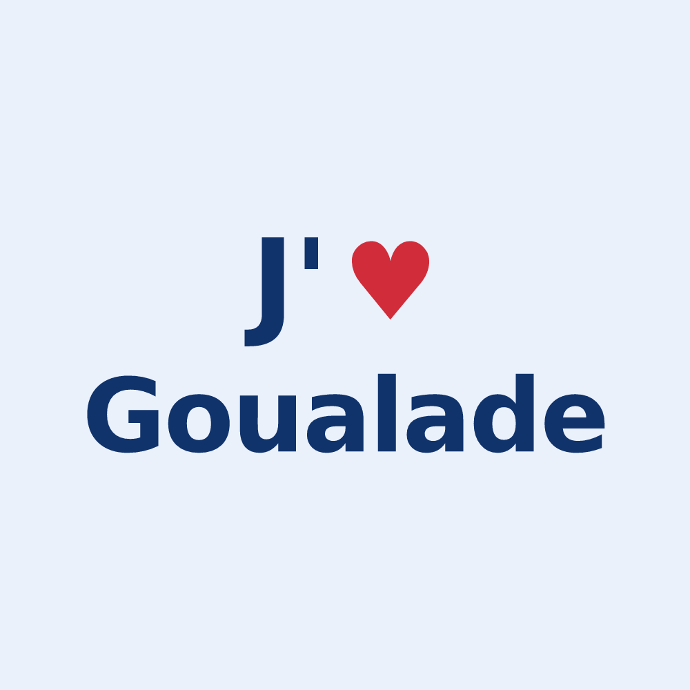Sticker personnalisé Goualade — design J'aime Goualade