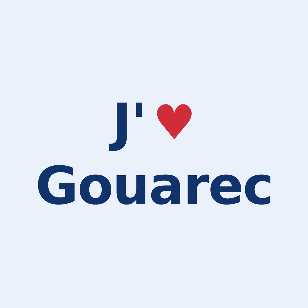 Sticker personnalisé Gouarec — design J'aime Gouarec