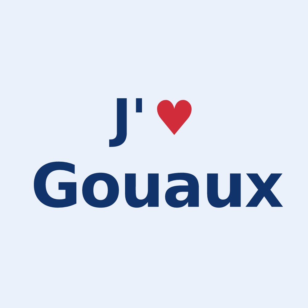 Sticker personnalisé Gouaux — design J'aime Gouaux