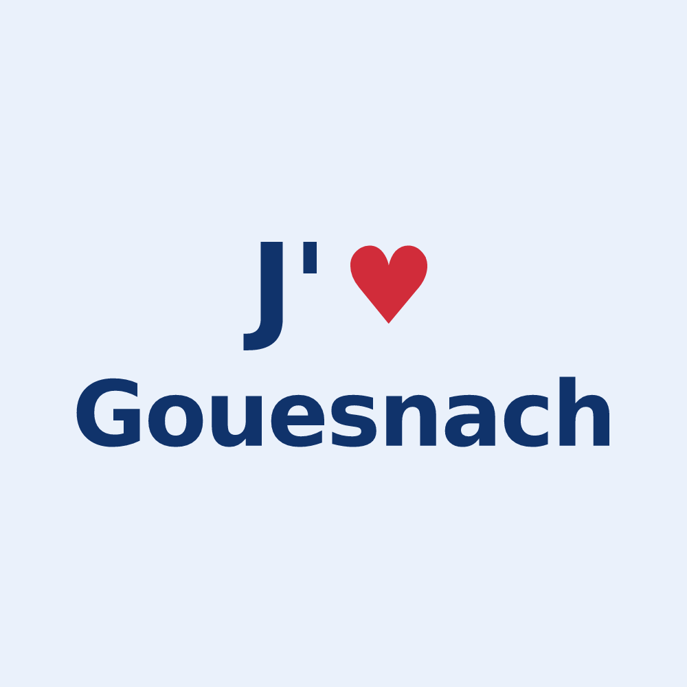Sticker personnalisé Gouesnach — design J'aime Gouesnach