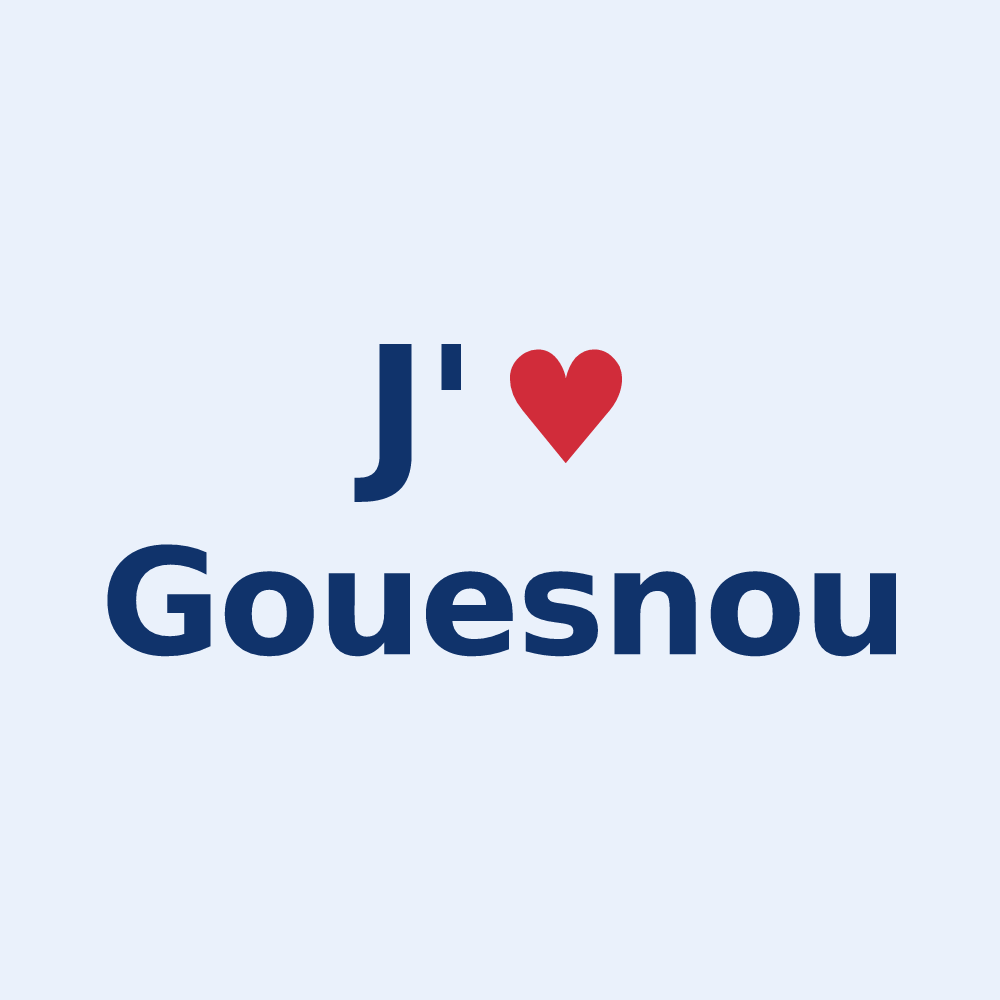 Sticker personnalisé Gouesnou — design J'aime Gouesnou