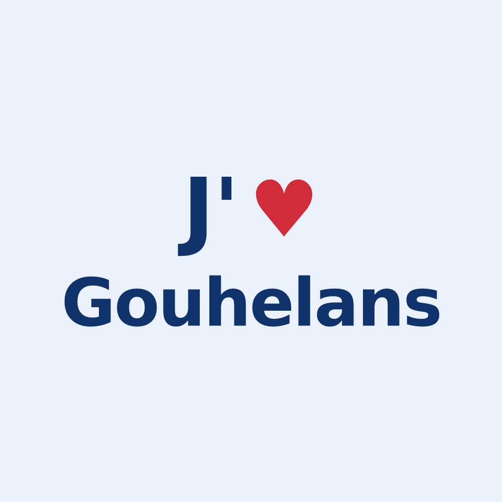 Sticker personnalisé Gouhelans — design J'aime Gouhelans