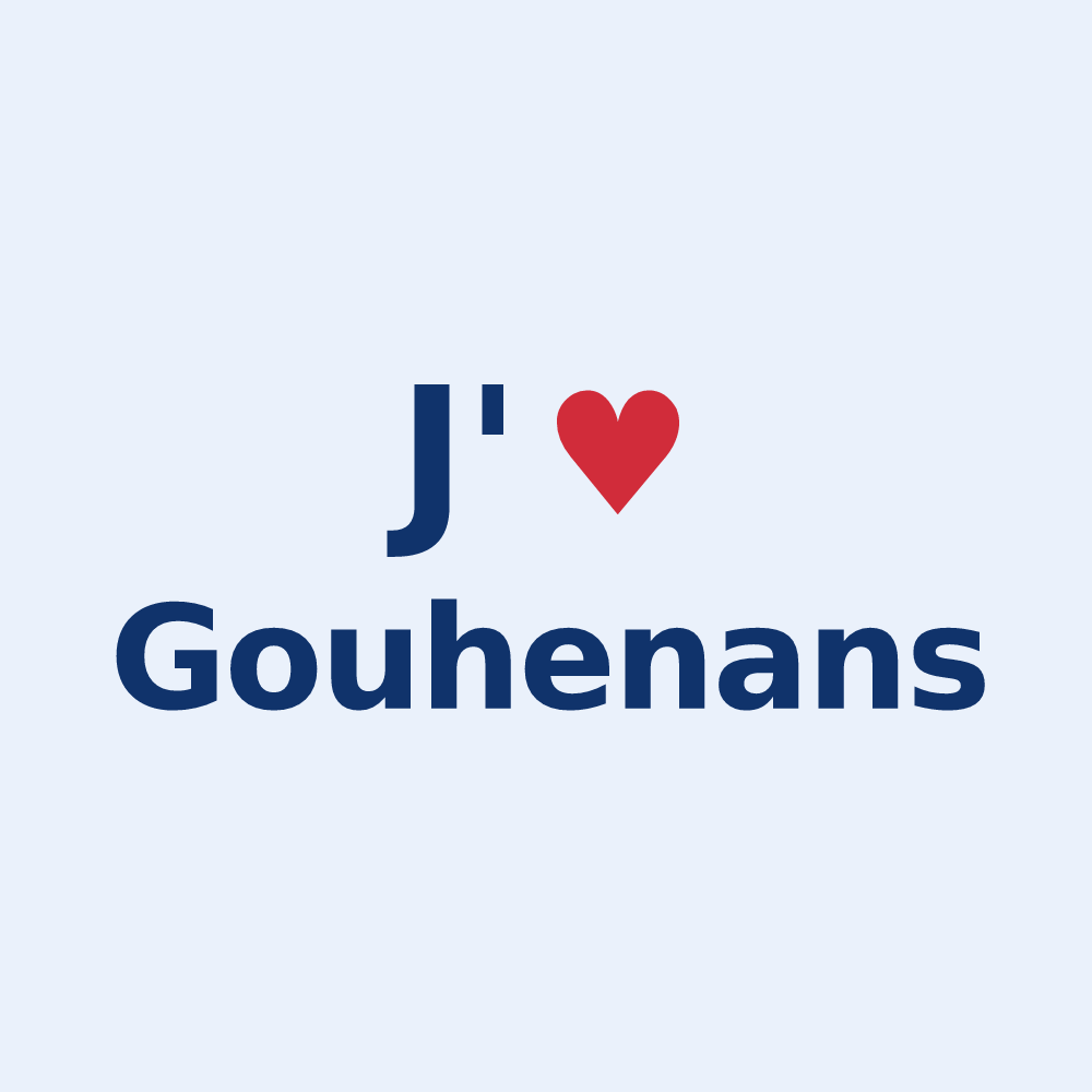 Sticker personnalisé Gouhenans — design J'aime Gouhenans