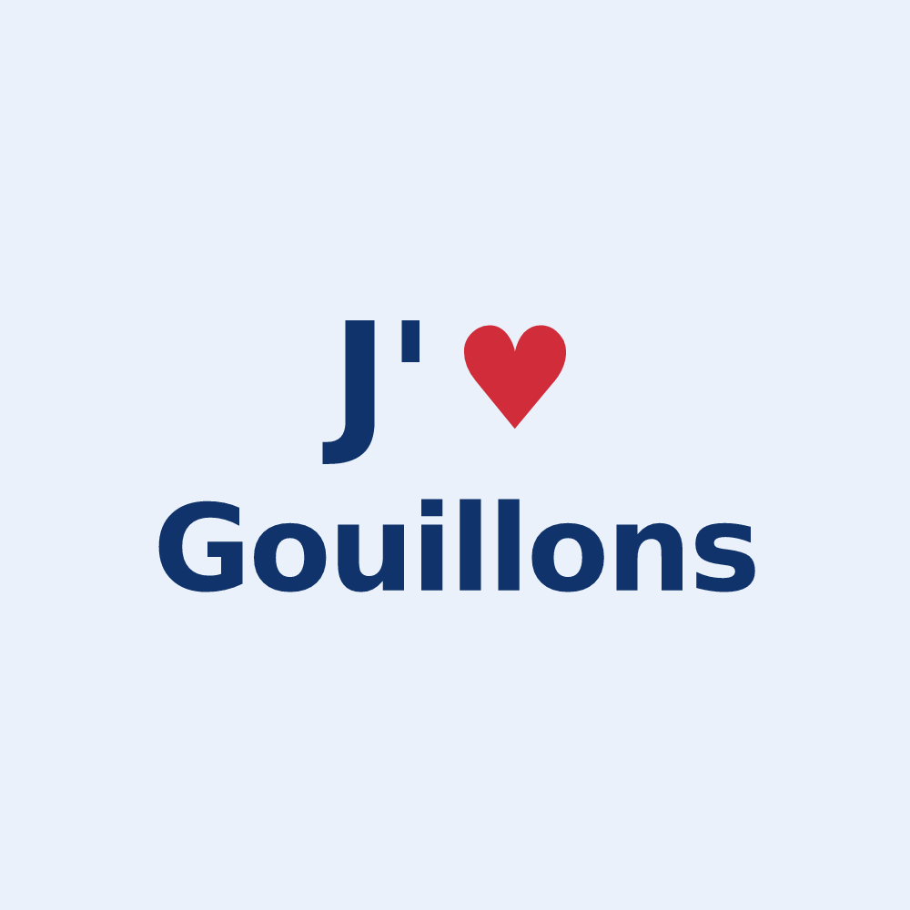 Sticker personnalisé Gouillons — design J'aime Gouillons