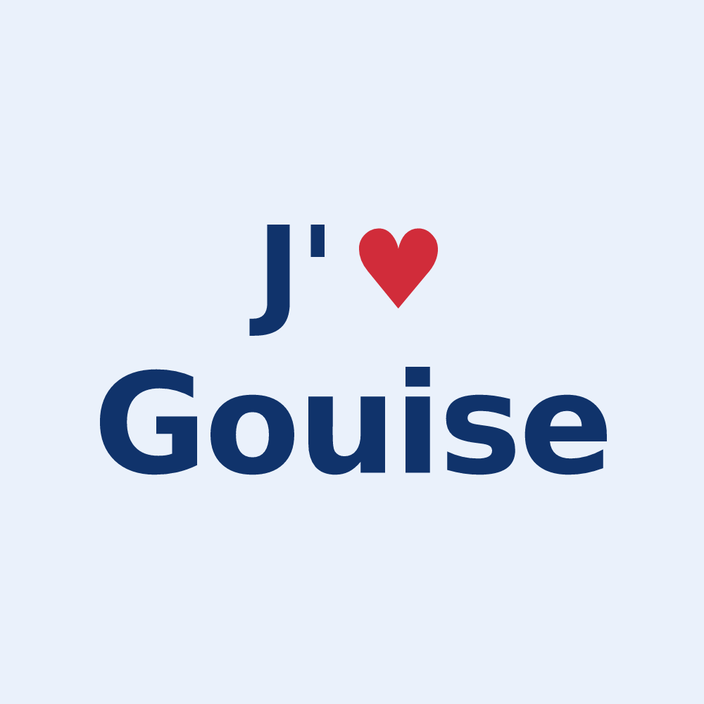 Sticker personnalisé Gouise — design J'aime Gouise