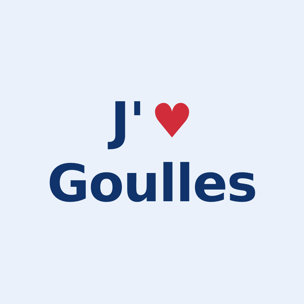Sticker personnalisé Goulles — design J'aime Goulles