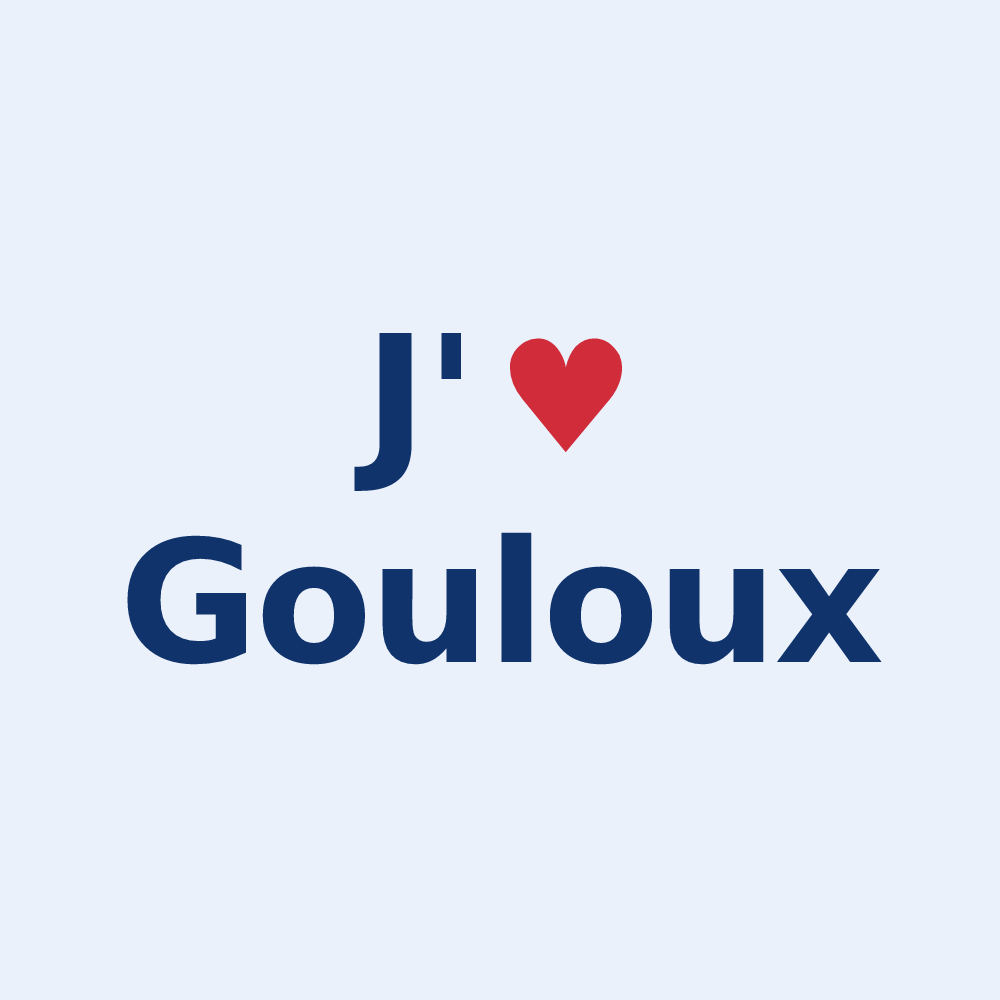 Sticker personnalisé Gouloux — design J'aime Gouloux