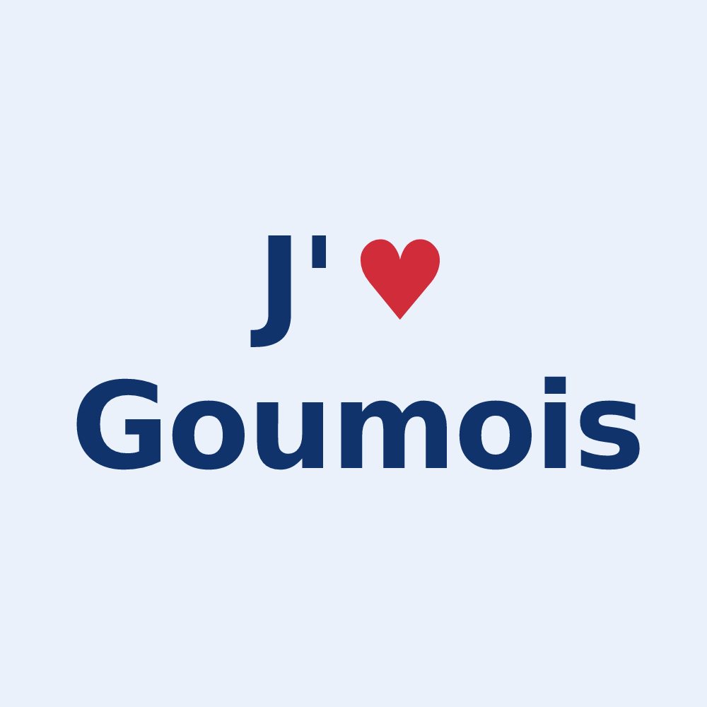 Sticker personnalisé Goumois — design J'aime Goumois