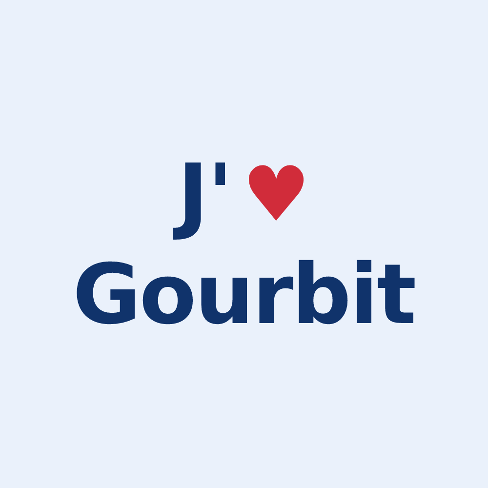Sticker personnalisé Gourbit — design J'aime Gourbit