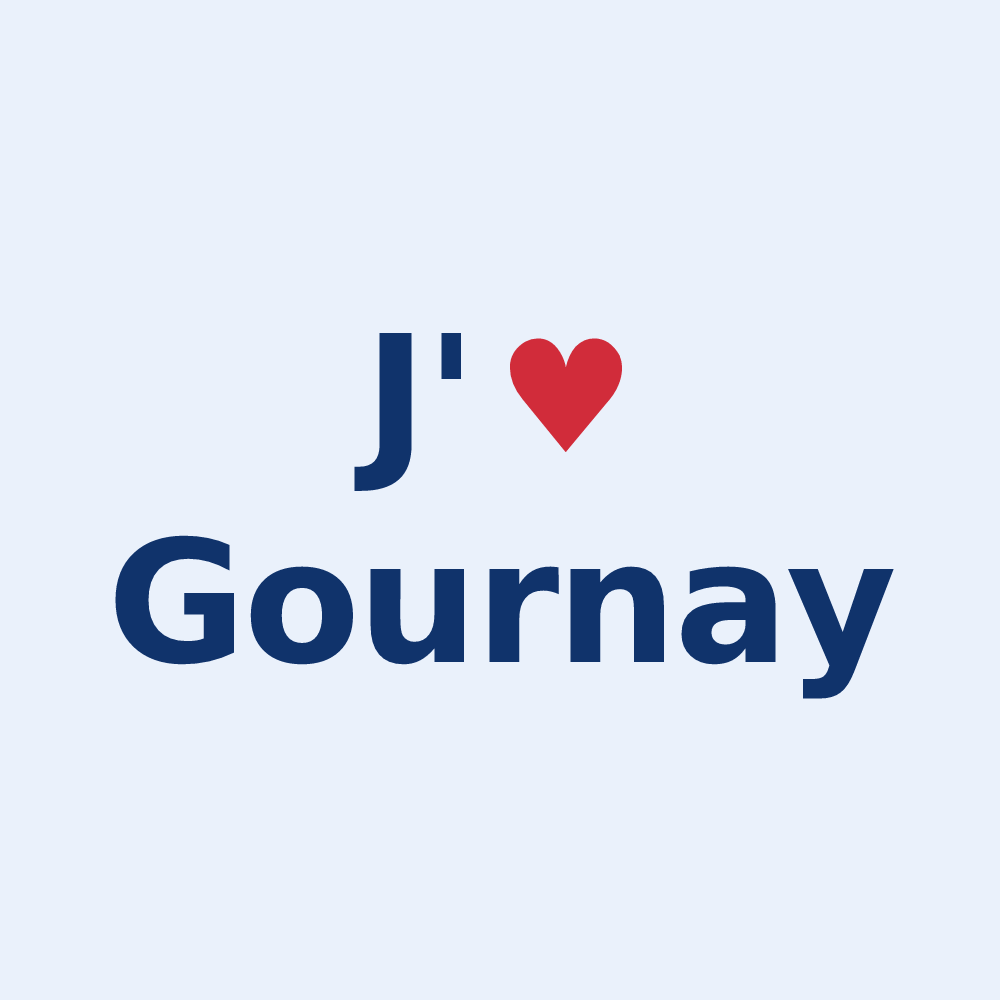 Sticker personnalisé Gournay — design J'aime Gournay