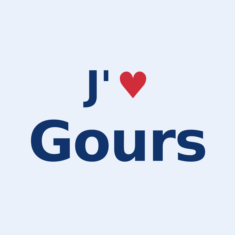 Sticker personnalisé Gours — design J'aime Gours